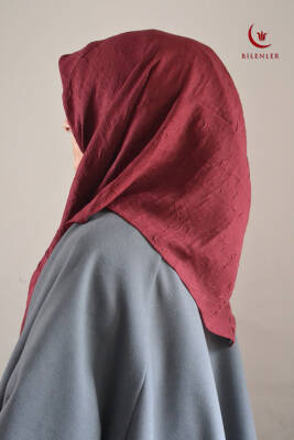 Bambu Kraş Eşarp Bordo - 2