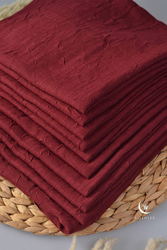 Bambu Kraş Eşarp Bordo - 4