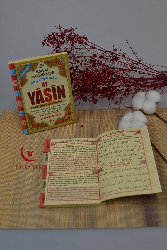 Bilgisayar Hatlı Türkçe Okunuşlu Sesli ve Mealli 41 Yasin Dua Kitabı Çanta Boy - 3