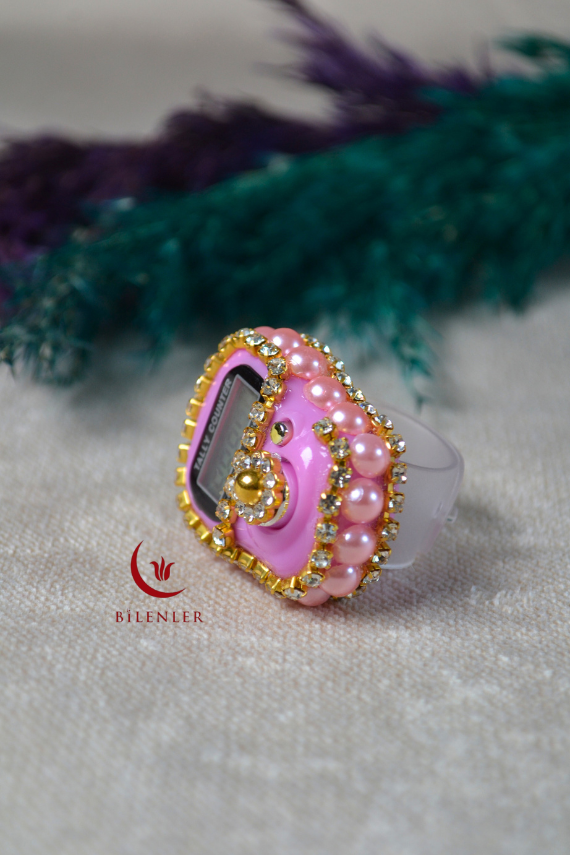 Boncuklu Taşlı Zikirmatik Pembe - 3