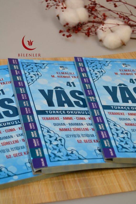 Çok Kolay Okunan Bilgisayar Hatlı 41 Yasin Dua Kitabı Orta Boy Mavi - 6