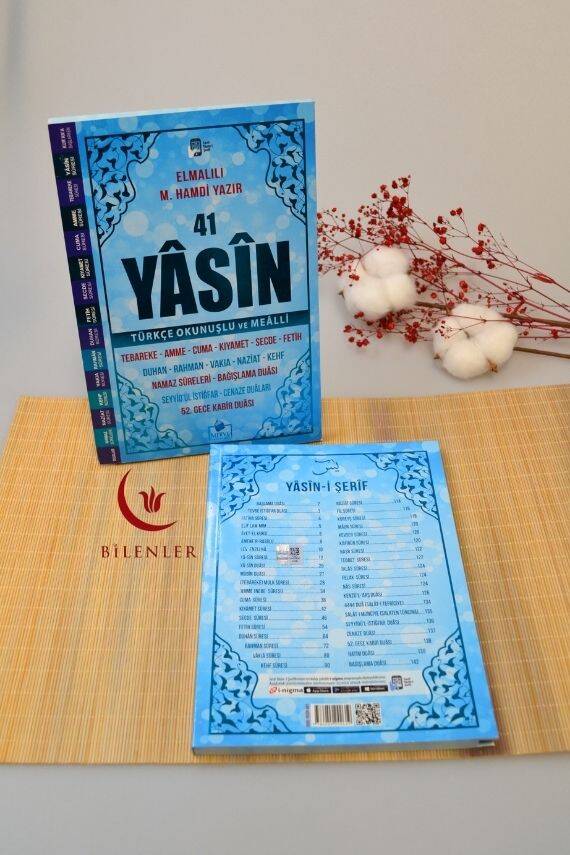 Çok Kolay Okunan Bilgisayar Hatlı 41 Yasin Dua Kitabı Orta Boy Mavi - 2