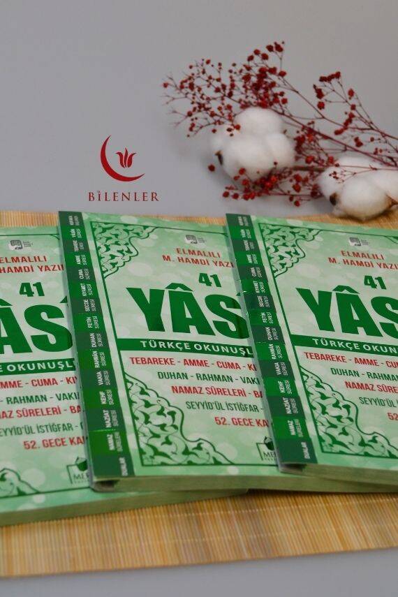 Çok Kolay Okunan Bilgisayar Hatlı 41 Yasin Dua Kitabı Orta Boy Yeşil - 5