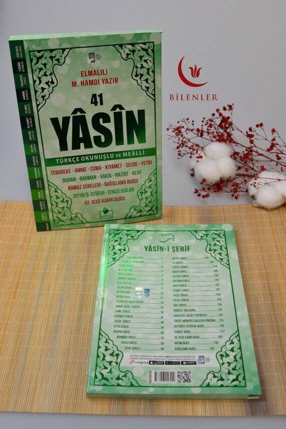 Çok Kolay Okunan Bilgisayar Hatlı 41 Yasin Dua Kitabı Orta Boy Yeşil - 2