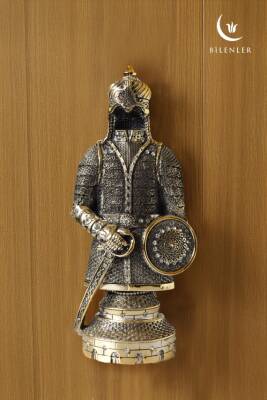 Fetih Zırh Ayetel Kürsi Biblo 11×21 cm– Altın Renk Metal Dekoratif Aksesuar - 5