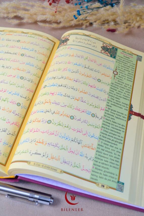 Gizli Mealli ve Türkçe Okunuşlu Kuran-ı Kerim Camii Boy Pembe – Özel Işıklı Kalemli - 2