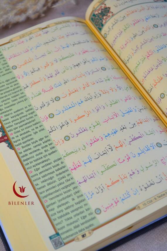 Gizli Mealli ve Türkçe Okunuşlu Kuran-ı Kerim Orta Boy Siyah – Özel Işıklı Kalemli - 6