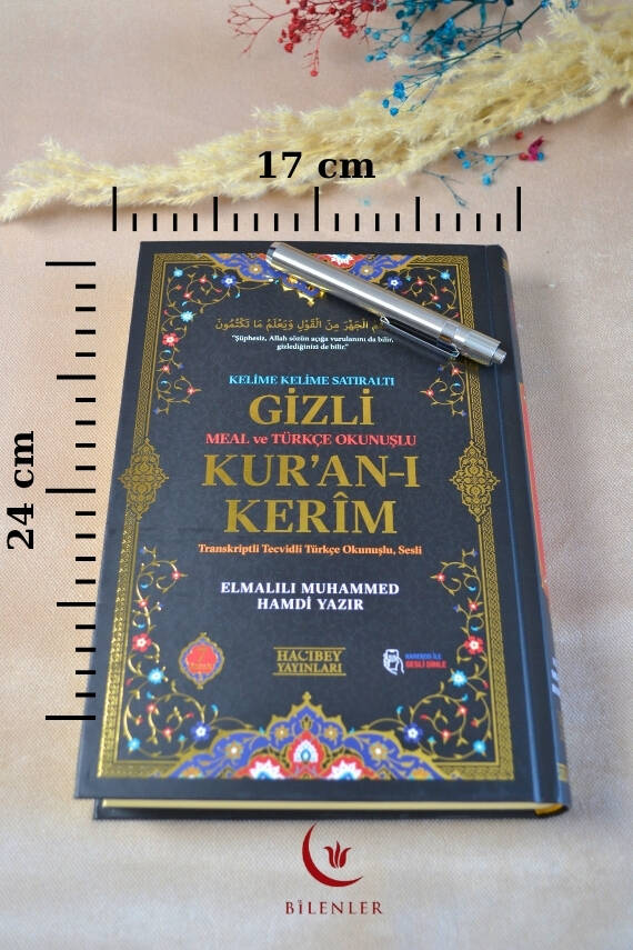 Gizli Mealli ve Türkçe Okunuşlu Kuran-ı Kerim Orta Boy Siyah – Özel Işıklı Kalemli - 2