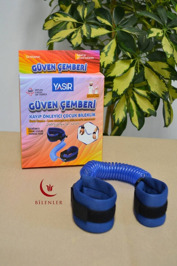 Hac Umre Kayıp Önleyici Güven Çemberi Mavi - Çocuk Güvenlik Bilekliği - 1