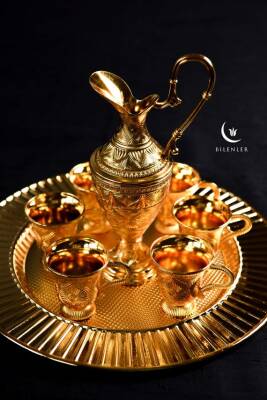 Hediyelik/ Sunumluk Lüks Altın Renkli Kaf Zemzem Takımı – 8 Parça - 4
