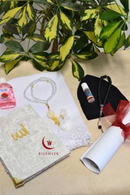 İmam Nikahı Hatıra Seti – Kadın ve Erkek İçin Özel Hediye Kutusu | Yasinli ve Tesbihli Nikah Seti - 3