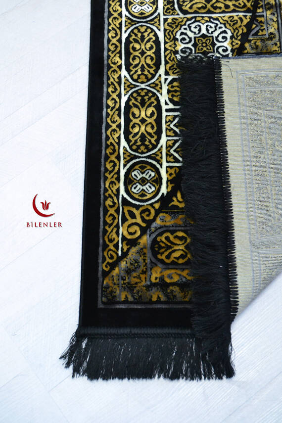 Kabe Kapısı Desenli Lüks Kadife Dokuma Seccade - 3