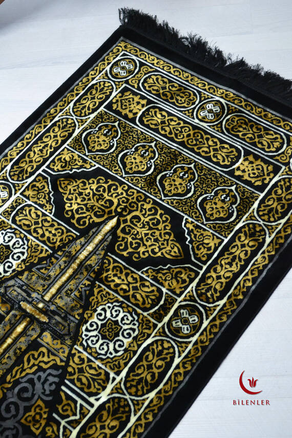 Kabe Kapısı Desenli Lüks Kadife Dokuma Seccade - 2