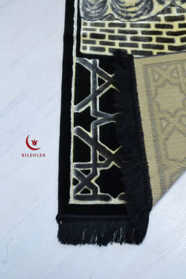 Kabe Desenli Lüks Kadife Dokuma Seccade - 3