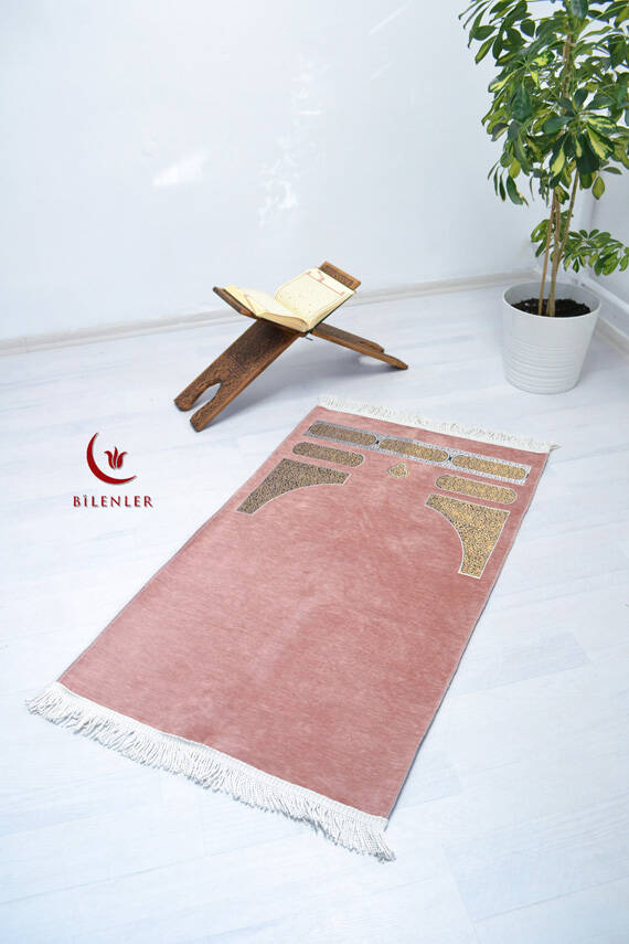 Kabe Örtüsü Şönil Kadife Seccade Pembe Renk - 1