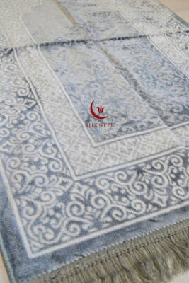 Kadife Seccade - 70x110 cm - Yumuşak ve Konforlu Gri - 2