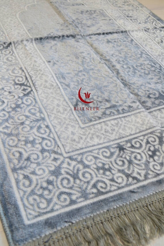 Kadife Seccade - 70x110 cm - Yumuşak ve Konforlu Gri - 2