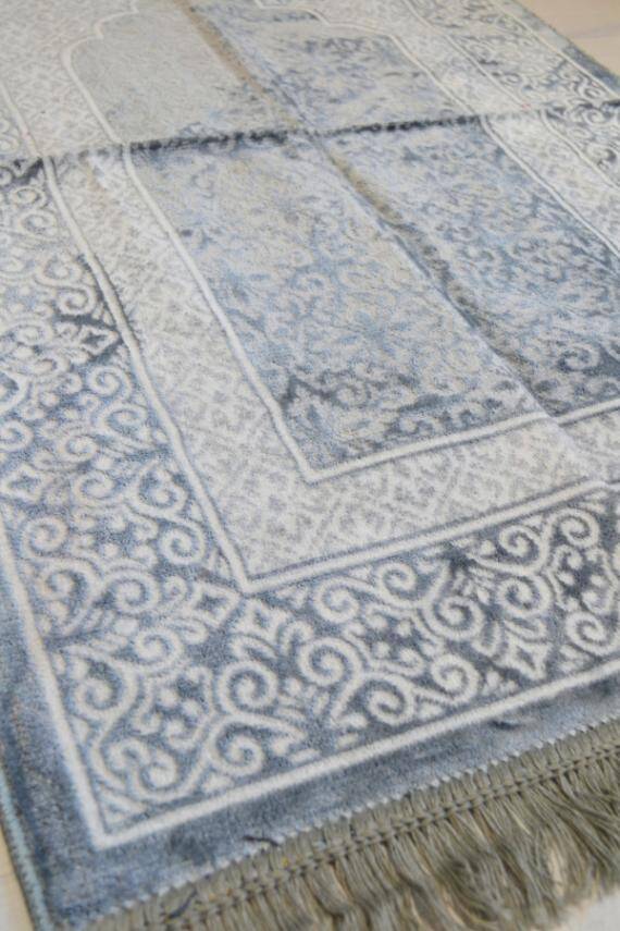 Kadife Seccade - 70x110 cm - Yumuşak ve Konforlu Gri - 2
