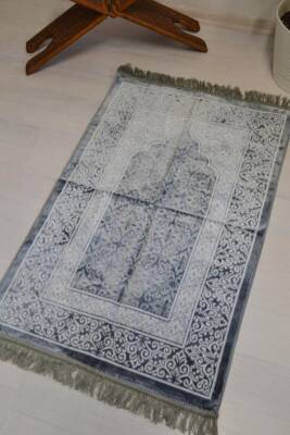 Kadife Seccade - 70x110 cm - Yumuşak ve Konforlu Gri - 4