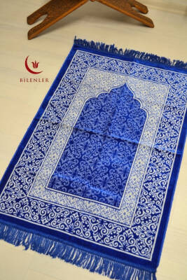 Kadife Seccade - 70x110 cm - Yumuşak ve Konforlu Lacivert - 4