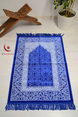 Kadife Seccade - 70x110 cm - Yumuşak ve Konforlu Lacivert 