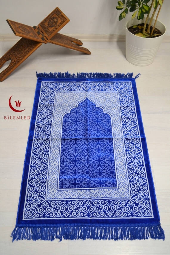 Kadife Seccade - 70x110 cm - Yumuşak ve Konforlu Lacivert - 1