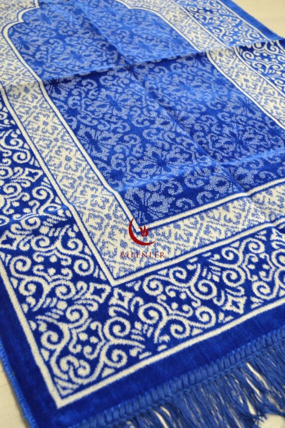 Kadife Seccade - 70x110 cm - Yumuşak ve Konforlu Lacivert - 2