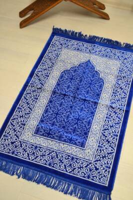 Kadife Seccade - 70x110 cm - Yumuşak ve Konforlu Lacivert - 4