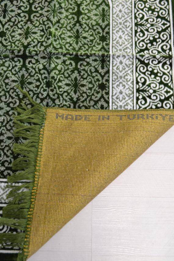 Kadife Seccade - 70x110 cm - Yumuşak ve Konforlu Yeşil - 3
