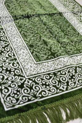 Kadife Seccade - 70x110 cm - Yumuşak ve Konforlu Yeşil - 2