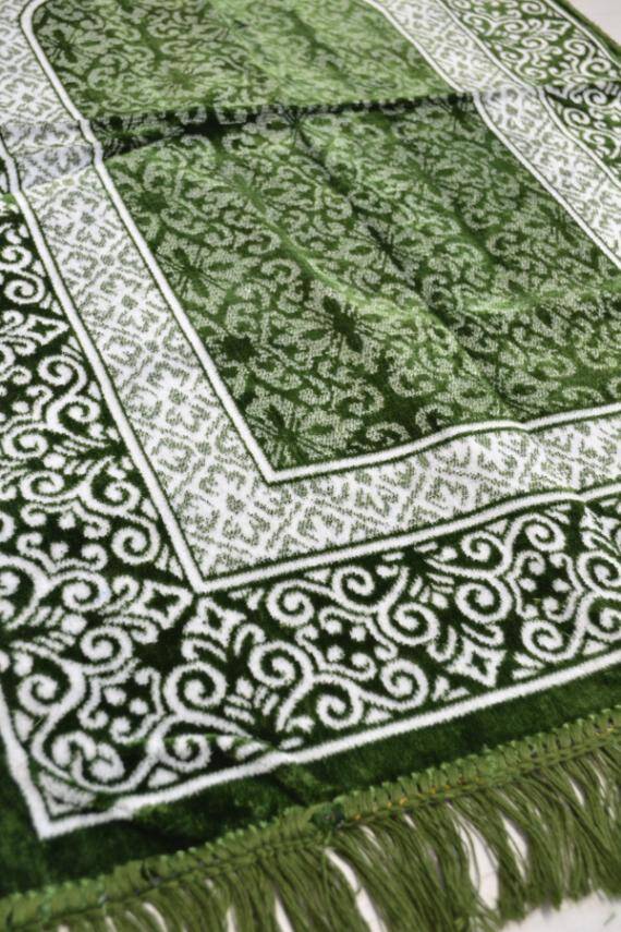 Kadife Seccade - 70x110 cm - Yumuşak ve Konforlu Yeşil - 2