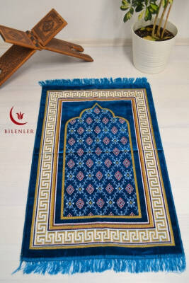  Kadife Seccade Açık Mavi- 70x110 cm -– Ekonomik,Hafif ve Kullanışlı 