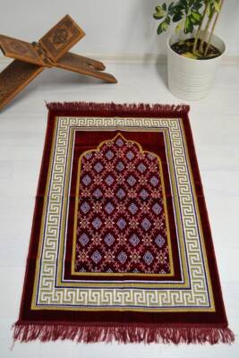  Kadife Seccade Bordo - 70x110 cm -– Ekonomik,Hafif ve Kullanışlı 