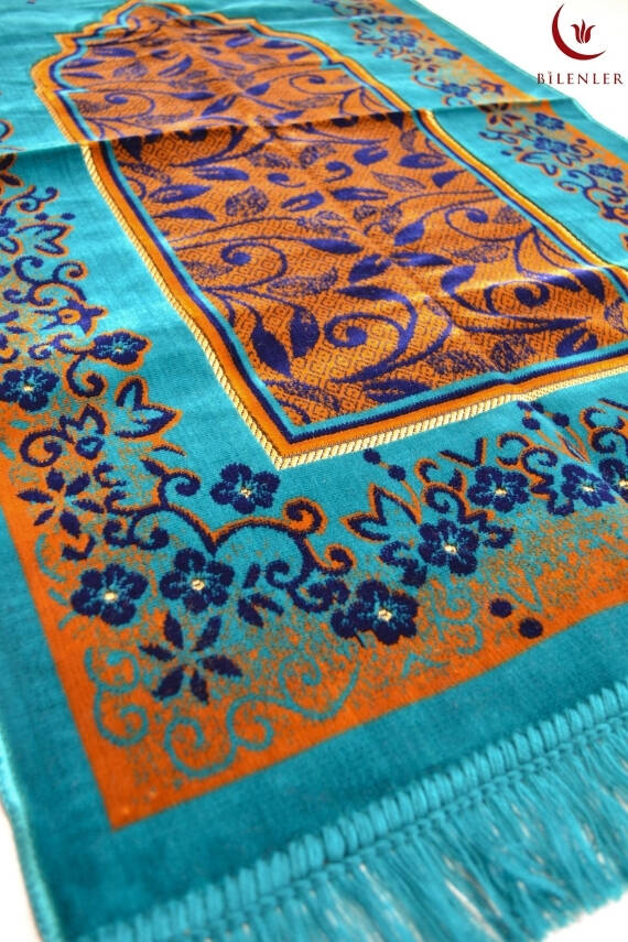 Kadife Seccade Kalın Yumuşak Doku - Şık ve Konforlu- 70x110 cm- Açık Mavi - 2