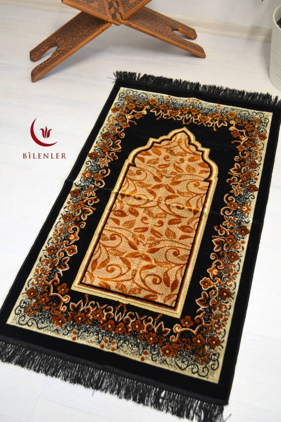 Kadife Seccade Kalın Yumuşak Doku - Şık ve Konforlu- 70x110 cm- Kahverengi - 2