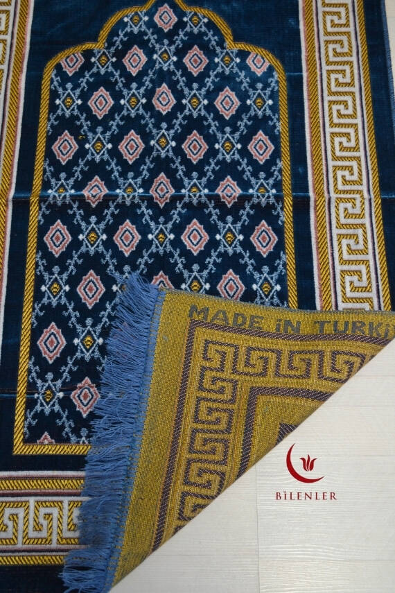 Kadife Seccade Koyu Mavi - 70x110 cm -– Ekonomik,Hafif ve Kullanışlı - 3