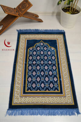  Kadife Seccade Koyu Mavi - 70x110 cm -– Ekonomik,Hafif ve Kullanışlı 
