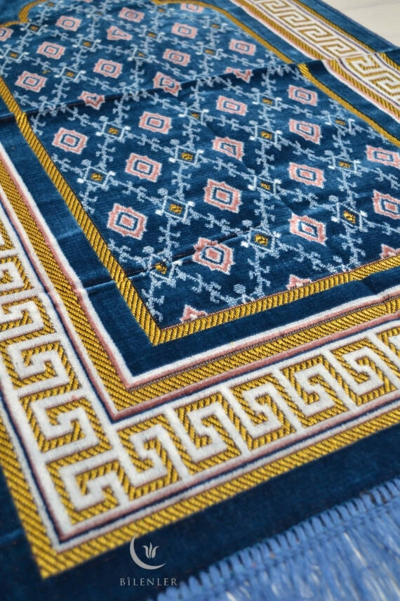  Kadife Seccade Koyu Mavi - 70x110 cm -– Ekonomik,Hafif ve Kullanışlı - 2