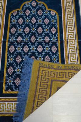  Kadife Seccade Koyu Mavi - 70x110 cm -– Ekonomik,Hafif ve Kullanışlı - 3