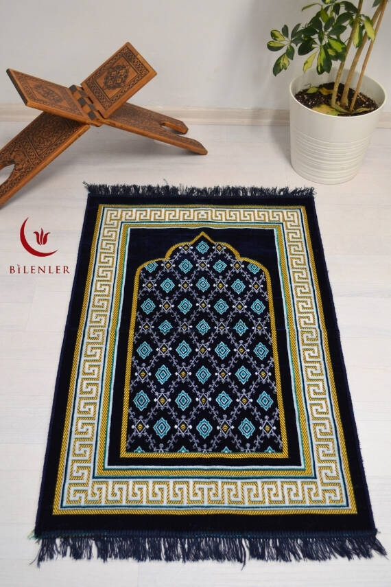  Kadife Seccade Lacivert- 70x110 cm -– Ekonomik,Hafif ve Kullanışlı - 1