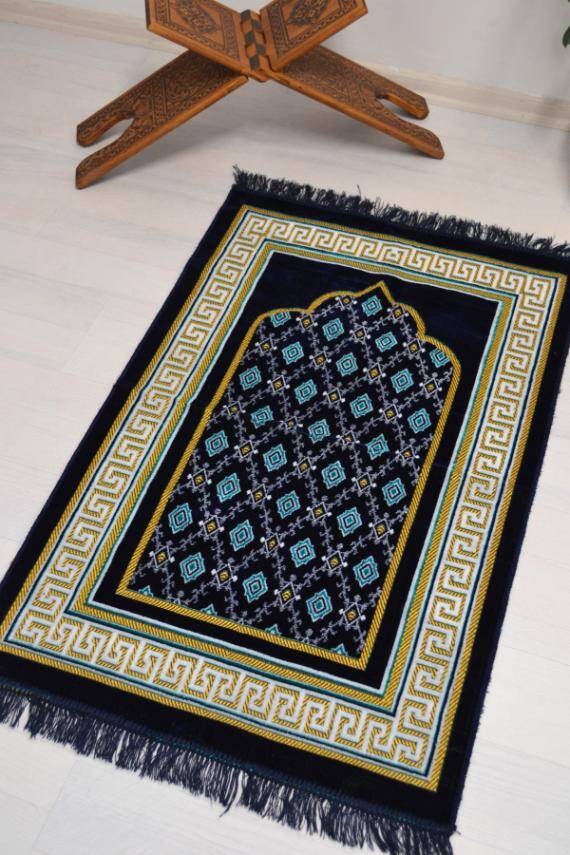  Kadife Seccade Lacivert- 70x110 cm -– Ekonomik,Hafif ve Kullanışlı - 4