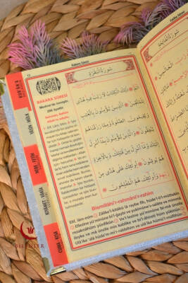 Kutulu 128 Sayfa Kadife Yasin ve İnci Tesbih Seti Mavi - 3