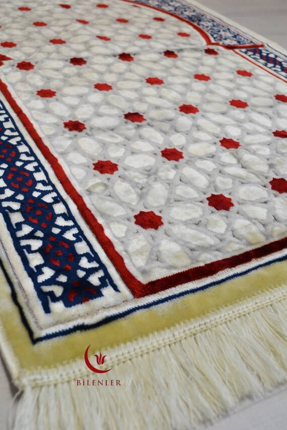 Lüks Kadife Seccade - 70x110 cm - Kalın Yumuşak Doku- Lacivert - 2
