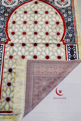 Lüks Kadife Seccade - 70x110 cm - Kalın Yumuşak Doku- Lacivert - 3