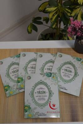 Mevlit Hediyeliği 41 Yasin Bilgisayar Hatlı Türkçe Okunuş Mealli ve Sesli 5 Adet Yeşil - 1