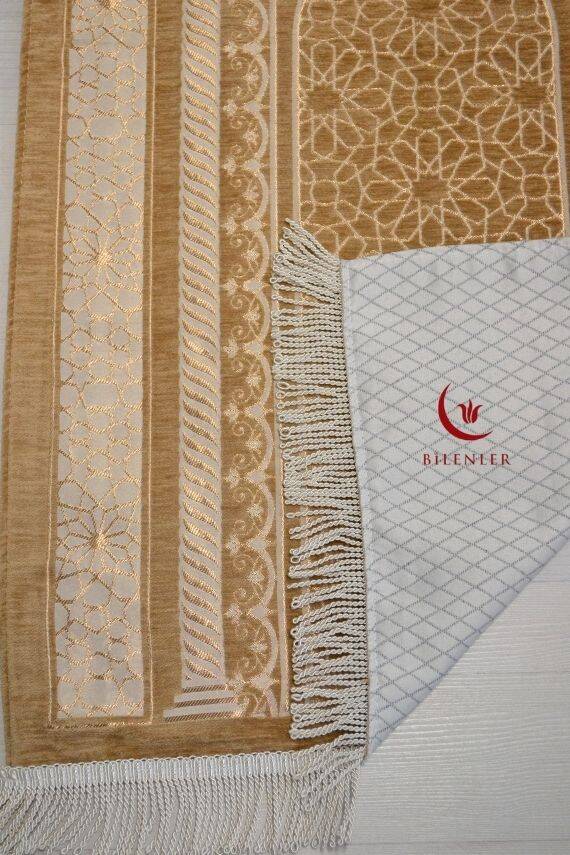 Mihrap Desenli Astarlı Seccade Camel - 4