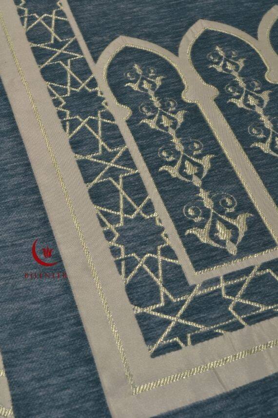 Mihrap Desenli Astarlı Seccade Su Yeşili - 3
