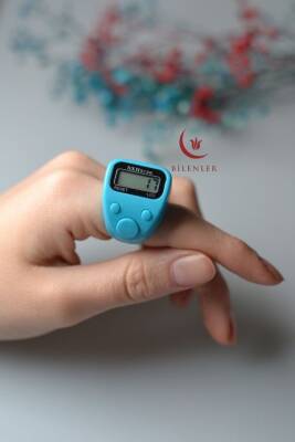 Mini Işıklı Zikirmatik Açık Mavi - 3