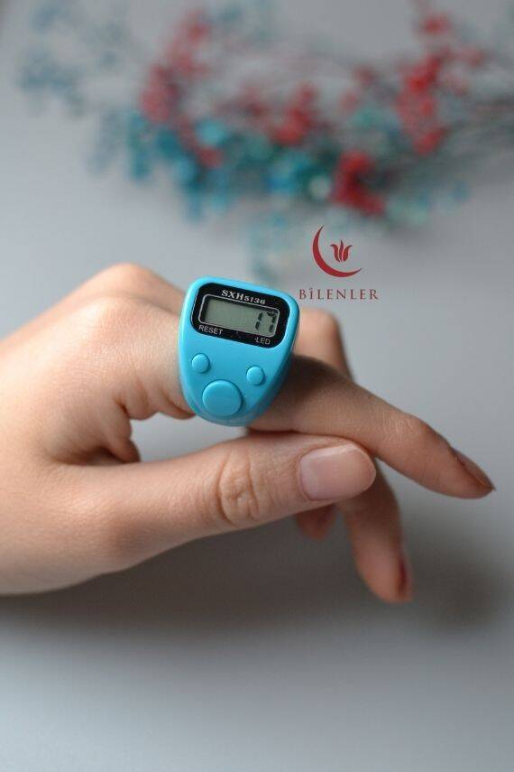 Mini Işıklı Zikirmatik Açık Mavi - 3