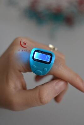 Mini Işıklı Zikirmatik Açık Mavi 